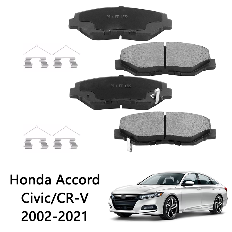 Front Ceramic Brake Pads for Honda Accord 2003-2017 Civic 2012-2021 CR-V 2002-2016