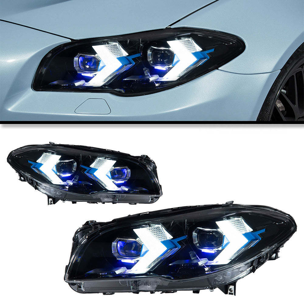 LED Headlight For BMW 5 Series F10 2011–2017 Facelift Style Assembly Pair