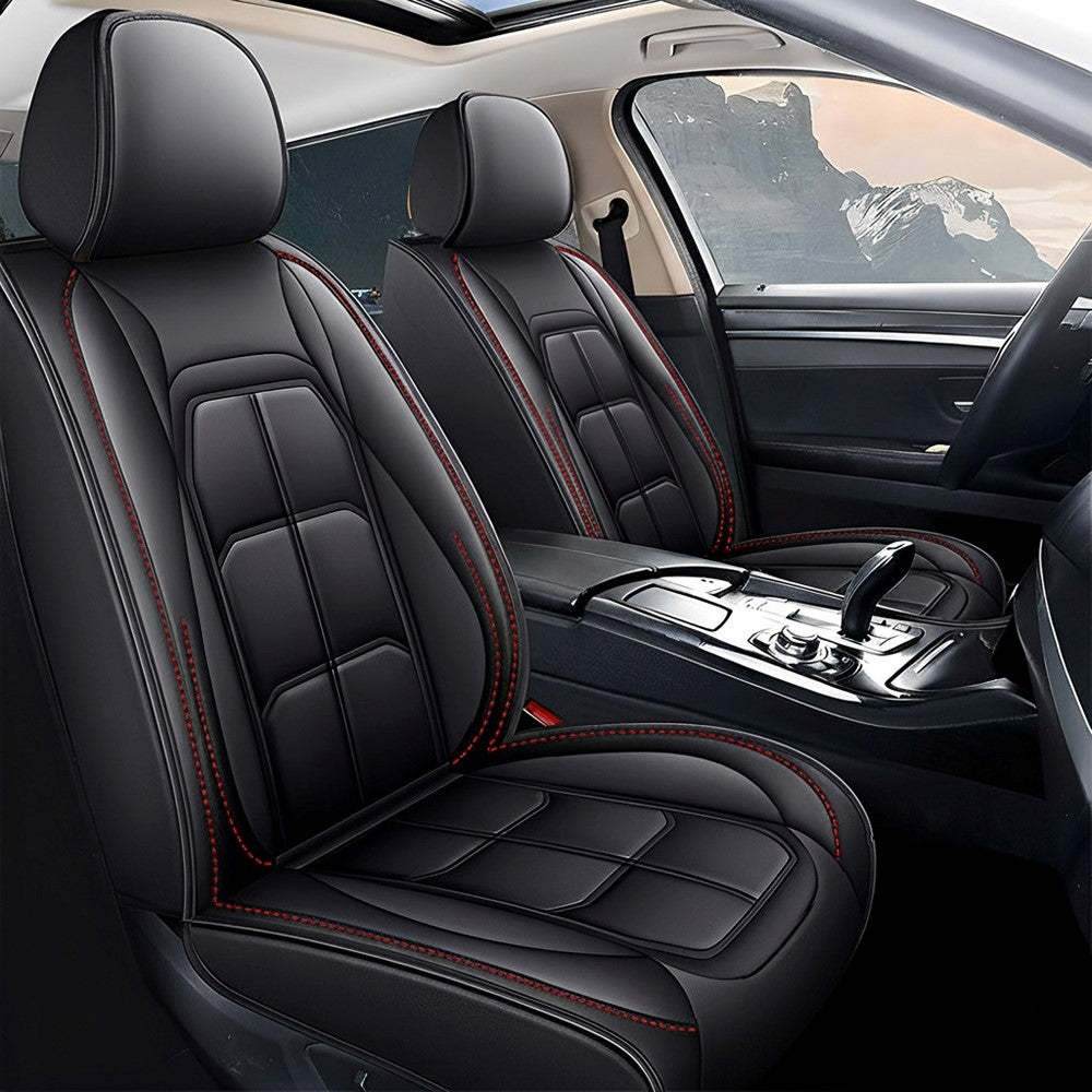 Waterproof Faux Leather Car Seat Covers – 5-Piece Universal Fit for Cars, SUVs & Trucks