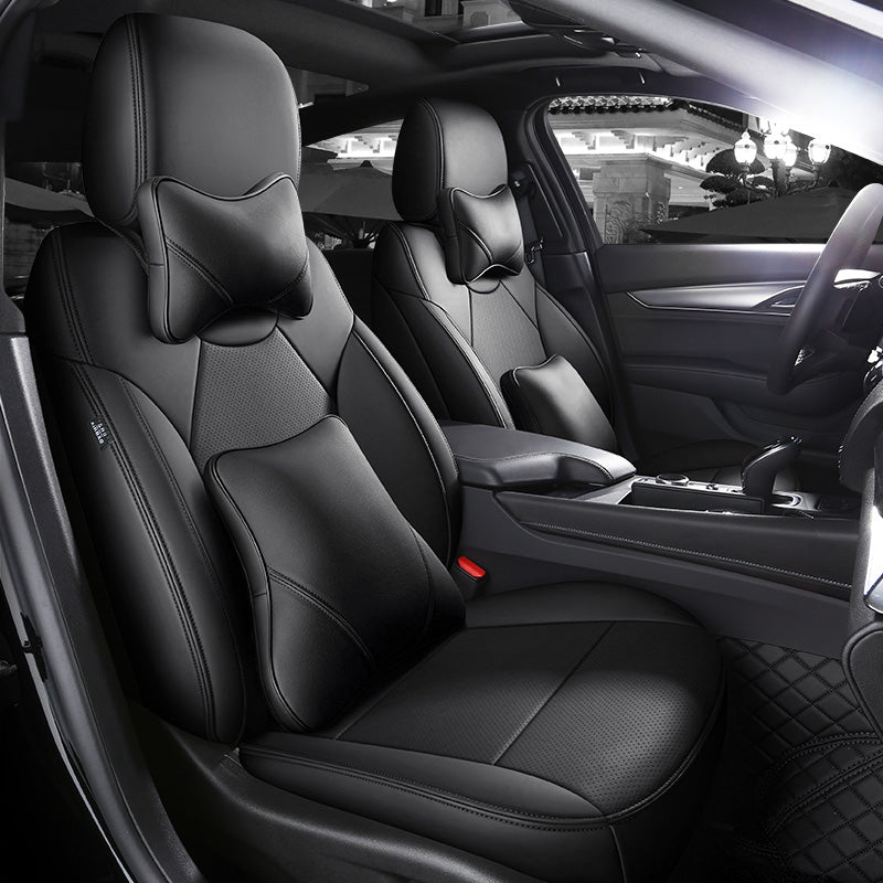 Amancarport All-Inclusive Design Leather Seat Covers Full Set Custom for Cadillac CT4/CT5 (2020-2025)