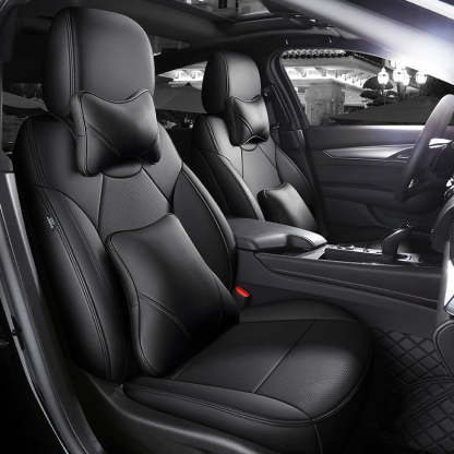 Amancarport All-Inclusive Design Leather Seat Covers Full Set Custom for Cadillac CT4/CT5 (2020-2025)