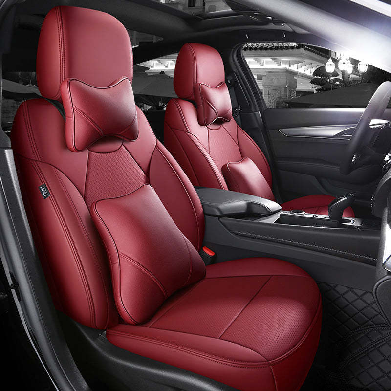 Amancarport All-Inclusive Design Leather Seat Covers Full Set Custom for Cadillac CT4/CT5 (2020-2025)
