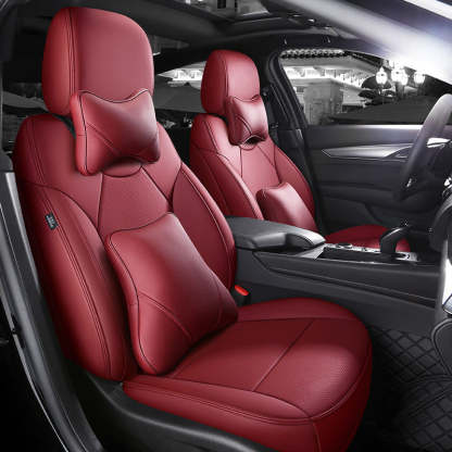 Amancarport All-Inclusive Design Leather Seat Covers Full Set Custom for Cadillac CT4/CT5 (2020-2025)