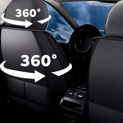 Full Set Car Seat Covers, Universal Leather Waterproof 5-Seat Protector – Front & Back Coverage for Most Sedans, SUVs & Trucks