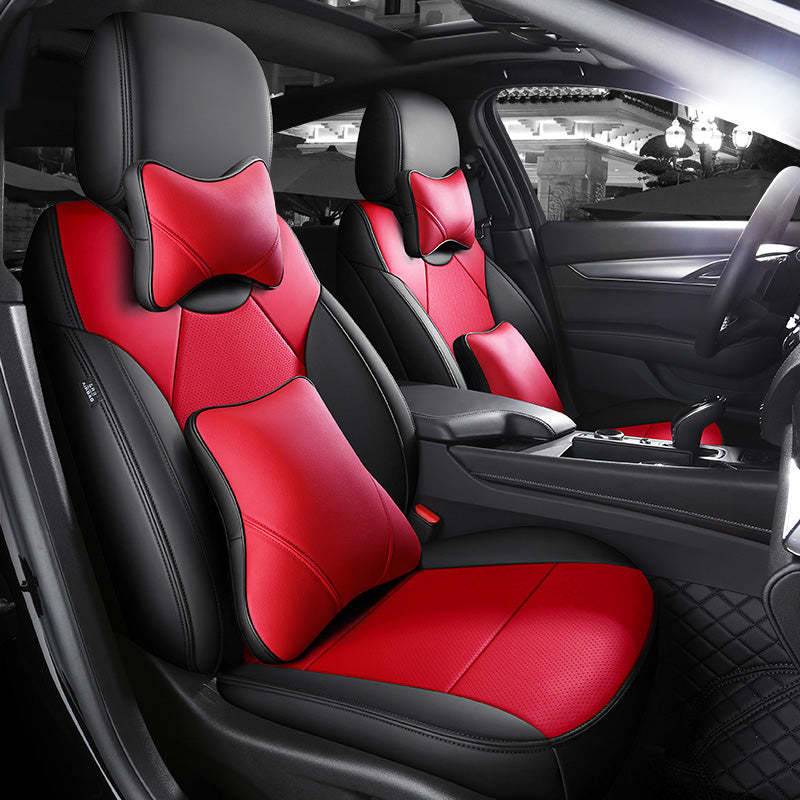 Amancarport All-Inclusive Design Leather Seat Covers Full Set Custom for Cadillac CT4/CT5 (2020-2025)