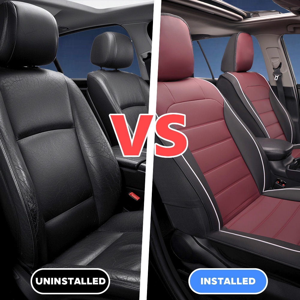 Universal Faux Leather Car Seat Covers – 5-Piece Waterproof Seat Protector for Most Vehicles