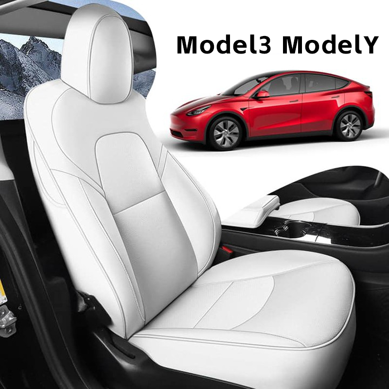 All-Inclusive Custom Tesla Model 3/Highland/Y/Juniper (2016-2025) Nappa Leather Car Seat Covers – Full Set