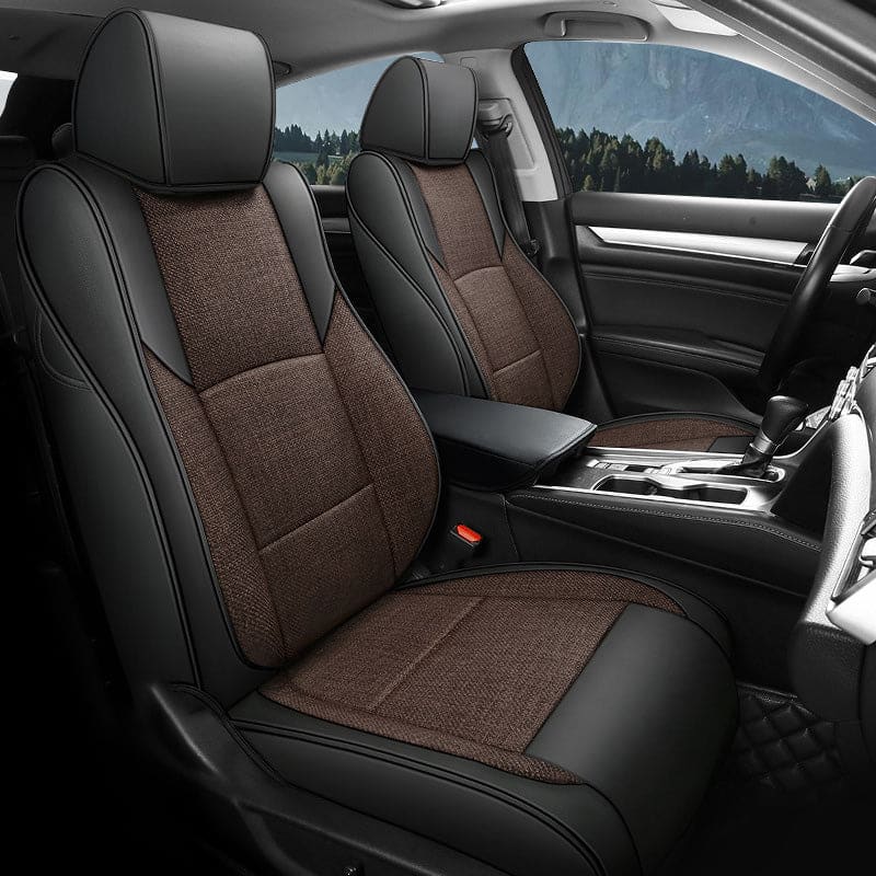 Customized 2018-2022 Honda Accord Luxury Linen Leather Car Seat Cover