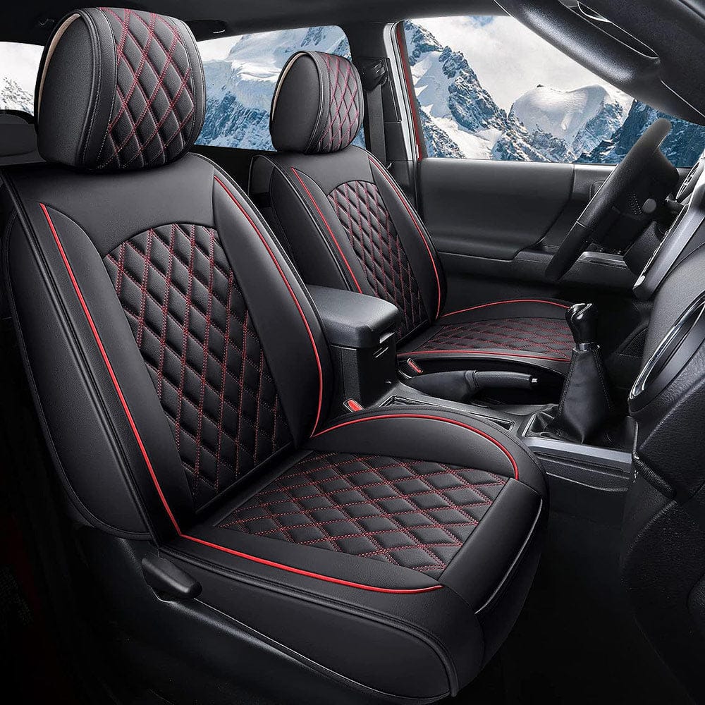 Leather Car Seat Cover Full Set for Ford Ranger(2019-2024)  Compatible With Airbag, Water-proof, And Wear-resistant