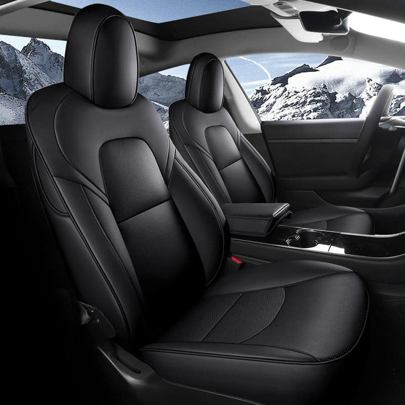 All-Inclusive Custom Tesla Model 3/Highland/Y/Juniper (2016-2025) Nappa Leather Car Seat Covers – Full Set