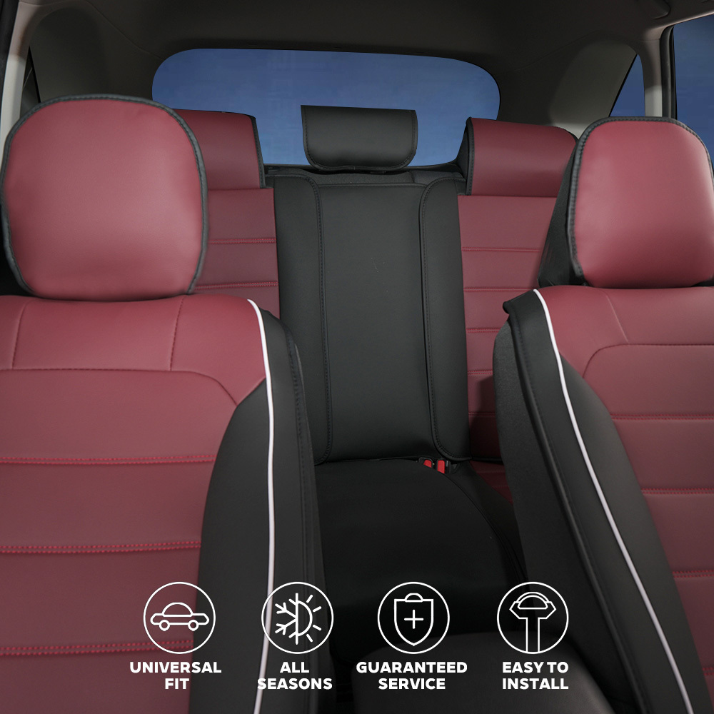 Universal Faux Leather Car Seat Covers – 5-Piece Waterproof Seat Protector for Most Vehicles