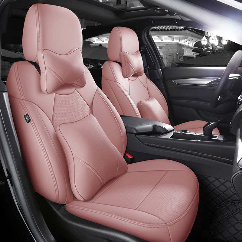 Amancarport All-Inclusive Design Leather Seat Covers Full Set Custom for Cadillac CT4/CT5 (2020-2025)
