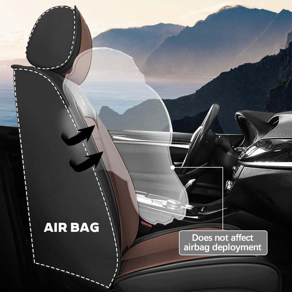 Luxury Universal Fit Car Seat Covers – Breathable Faux Leather Full Set for Cars & Trucks