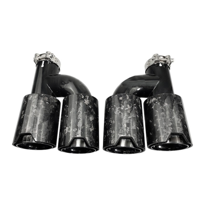 Suitable for BMW M Dual Exhaust Pipe Satin Carbon Fiber Tail Throat