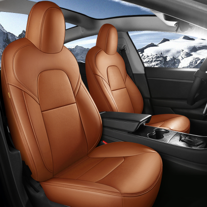 All-Inclusive Custom Tesla Model 3/Highland/Y/Juniper (2016-2025) Nappa Leather Car Seat Covers – Full Set