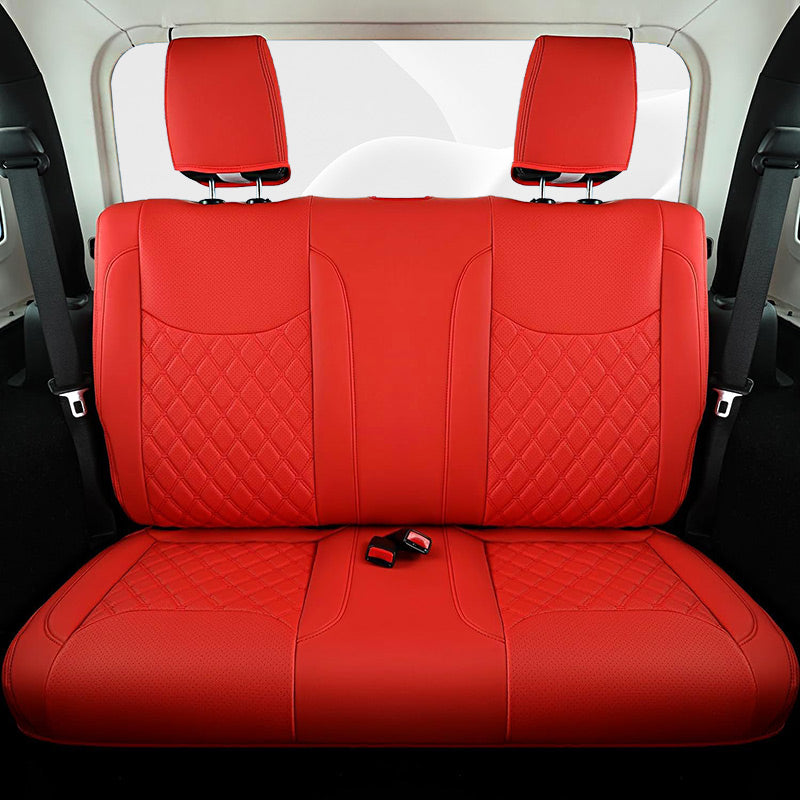 Premium Leather Car Seat Covers Full Set for Jeep Wrangler (2007-2024)
