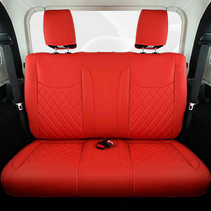 Premium Leather Car Seat Covers Full Set for Jeep Wrangler (2007-2024)