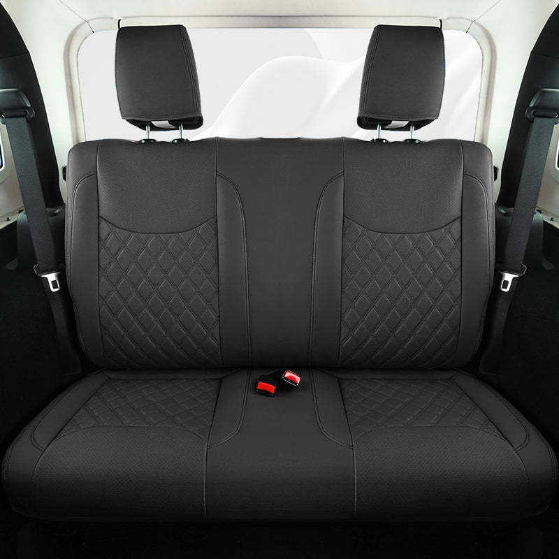 Premium Leather Car Seat Covers Full Set for Jeep Wrangler (2007-2024)