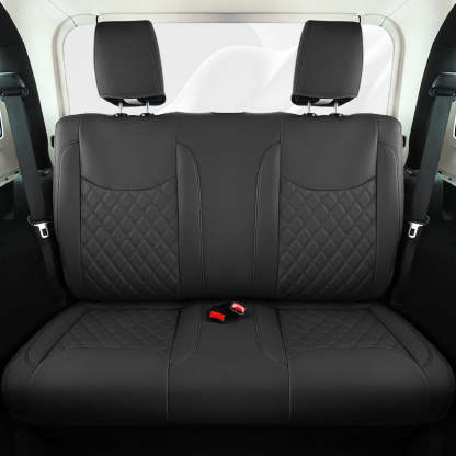 Premium Leather Car Seat Covers Full Set for Jeep Wrangler (2007-2024)