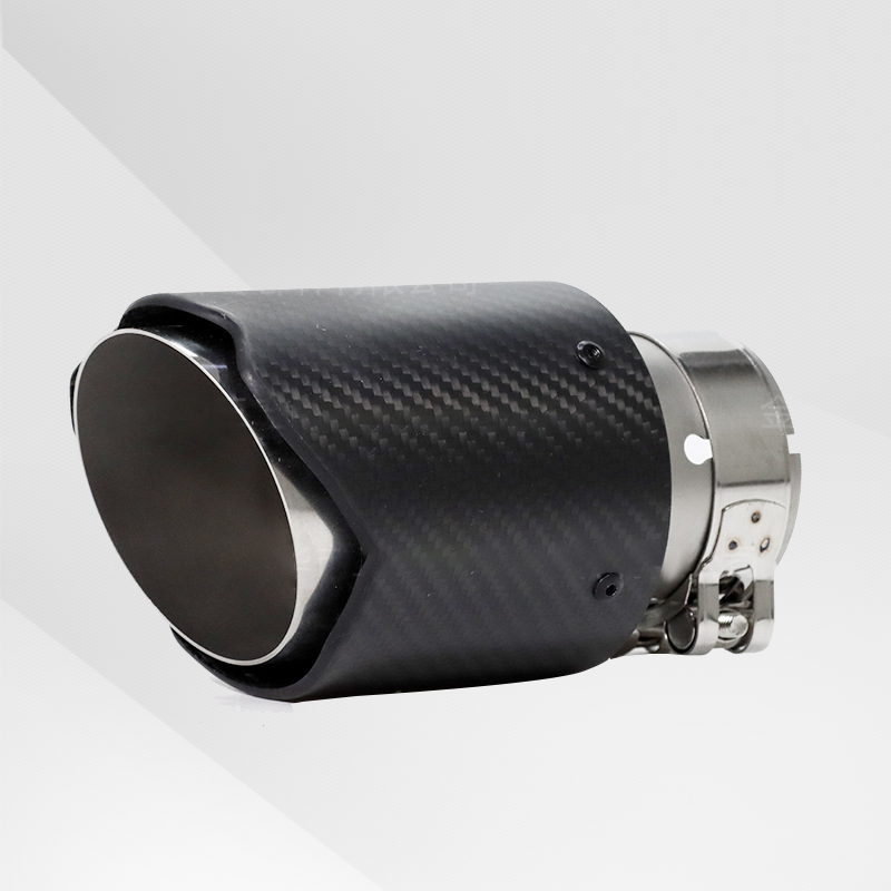 Universal Black Carbon Fiber Wave Lace Carbon Fiber Exhaust Tip
