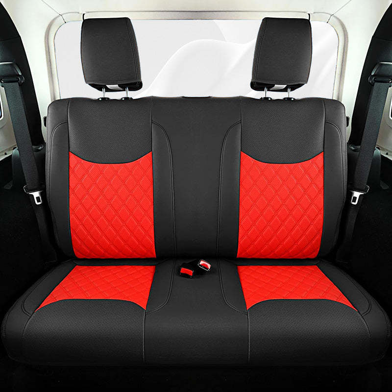 Premium Leather Car Seat Covers Full Set for Jeep Wrangler (2007-2024)