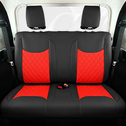 Premium Leather Car Seat Covers Full Set for Jeep Wrangler (2007-2024)