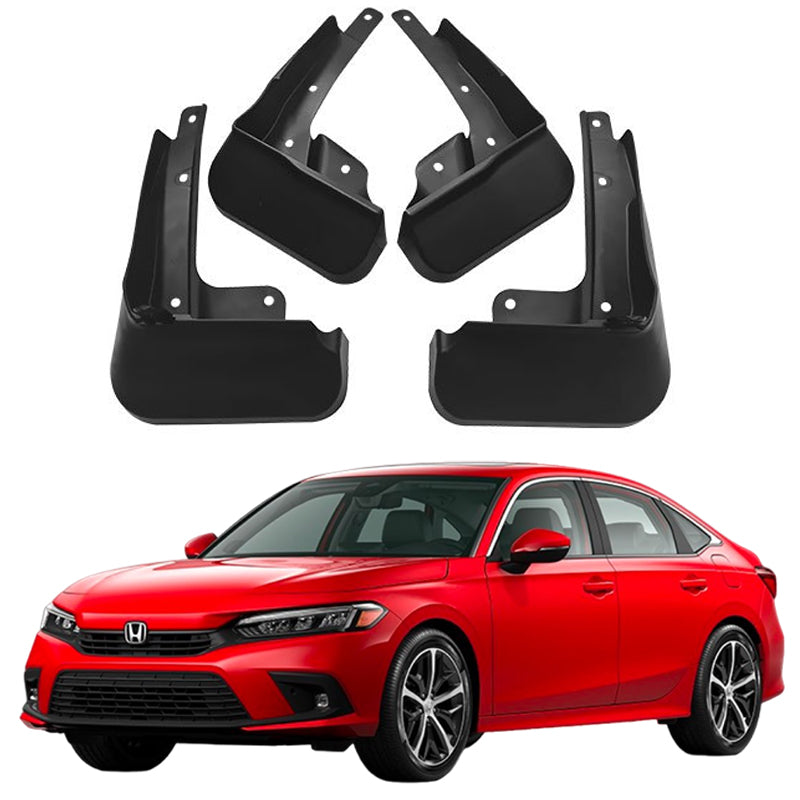 Mud Flaps Mud Guards Fit for 1996-2024 Honda Civic Hatchback Front & Rear Mud Splash Guards Accessories - 4 Pcs