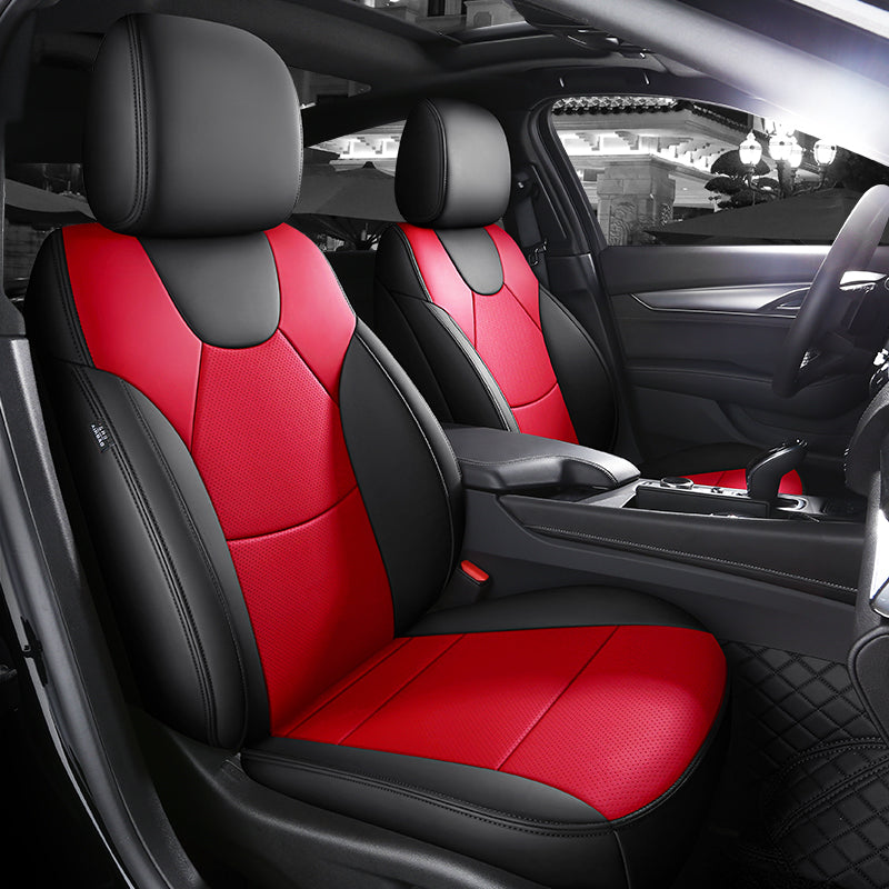 Amancarport All-Inclusive Design Leather Seat Covers Full Set Custom for Cadillac CT4/CT5 (2020-2025)