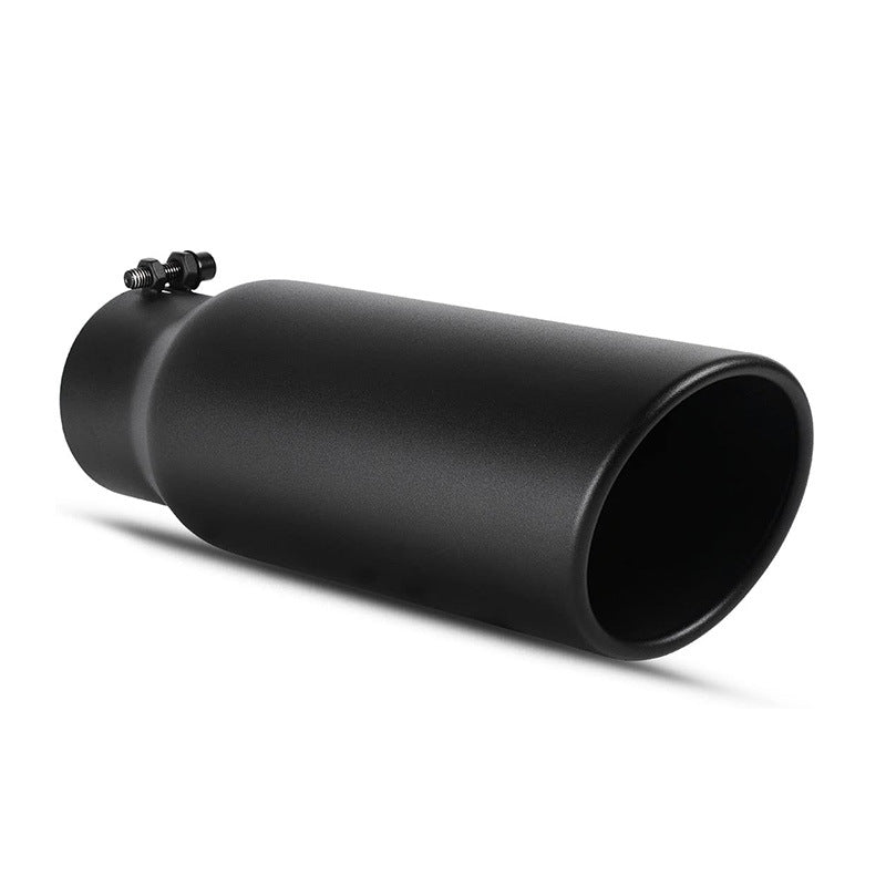 Universal Diesel Truck Angled Black 12 inch Bolt On Exhaust Tip 2.99-4