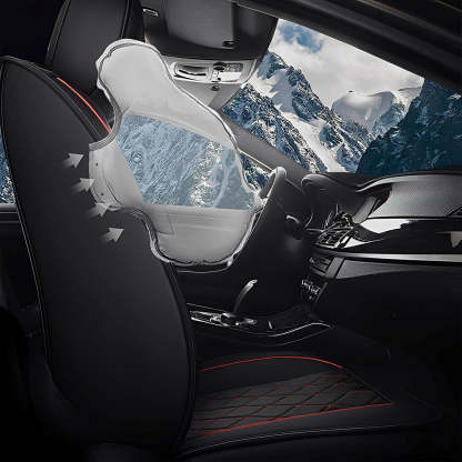 Luxury Car Seat Covers – Premium Faux Leather, Waterproof Full Set for 5-Seat Cars, SUVs & Trucks