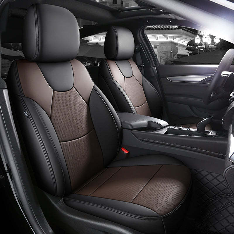 Amancarport All-Inclusive Design Leather Seat Covers Full Set Custom for Cadillac CT4/CT5 (2020-2025)