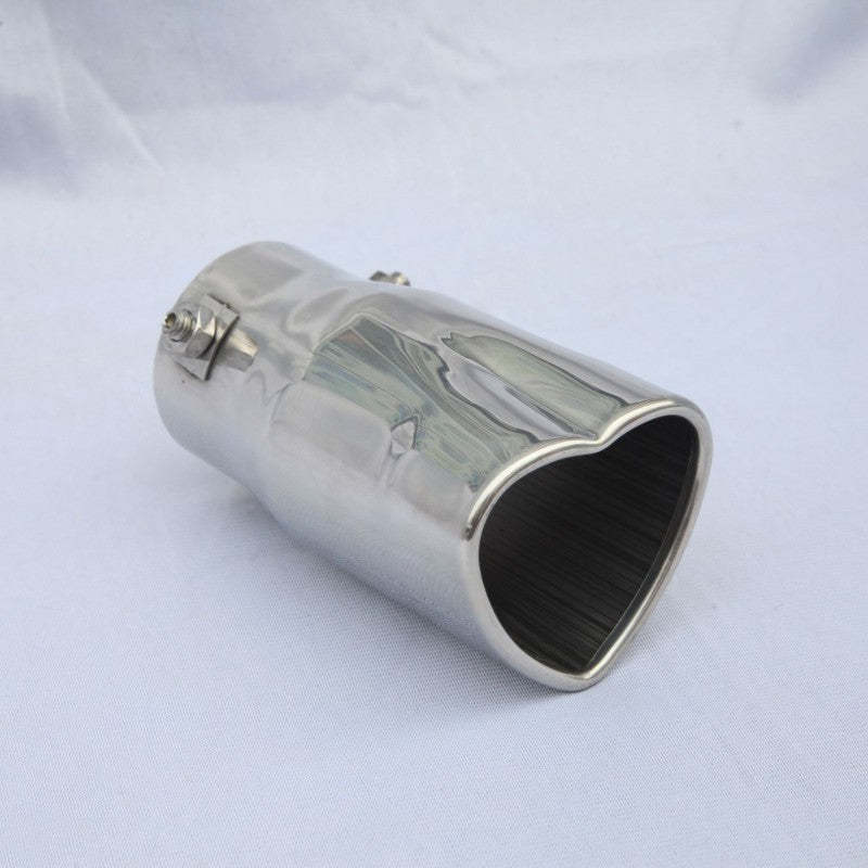 2.5-inch imported stainless steel exhaust pipe universal heart-shaped