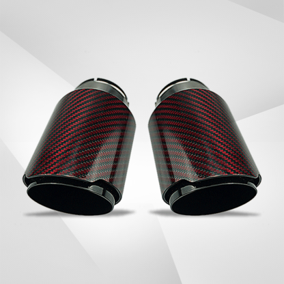Red Carbon Fiber Tail Throat Car Exhaust Pipe Universally Modified Car Parts Exhaust Pipe Tip