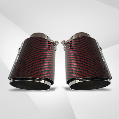 Red Carbon Fiber Tail Throat Car Exhaust Pipe Universally Modified Car Parts Exhaust Pipe Tip