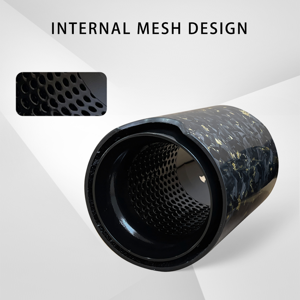 Floral Satin Carbon Fiber Exhaust Tips for BMW M2/M3/M4 - Custom Style