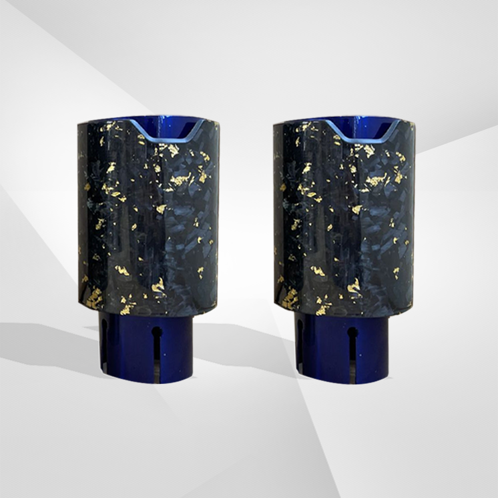 Floral Satin Carbon Fiber Exhaust Tips for BMW M2/M3/M4 - Custom Style