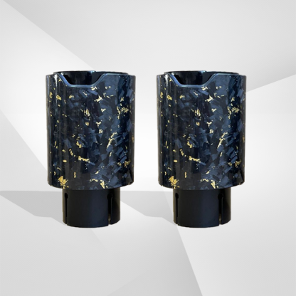 Floral Satin Carbon Fiber Exhaust Tips for BMW M2/M3/M4 - Custom Style