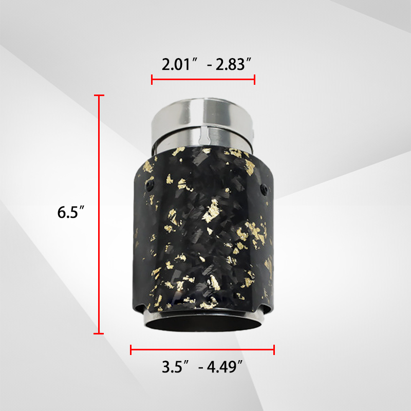 Universal Carbon Fiber Forged Pattern Exhaust Tip - Multicolor Stainless Steel Tailpipe Upgrade