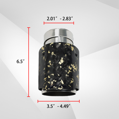 Universal Carbon Fiber Forged Pattern Exhaust Tip - Multicolor Stainless Steel Tailpipe Upgrade