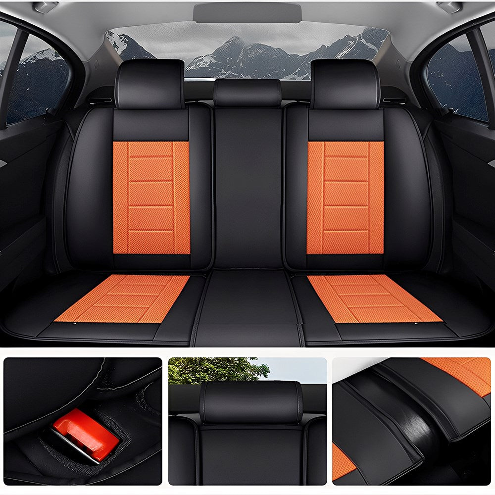Universal 5-Seat Car Seat Covers – Full Coverage, Waterproof Faux Leather, Fits Most Cars, SUVs & Trucks