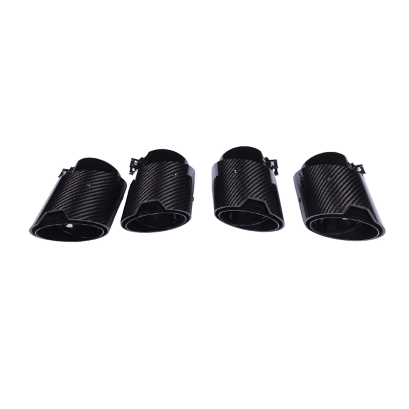 Carbon Fiber Tailpipe With Net Exhaust Tips For BMW X3M X4M M2 M3 M4 -