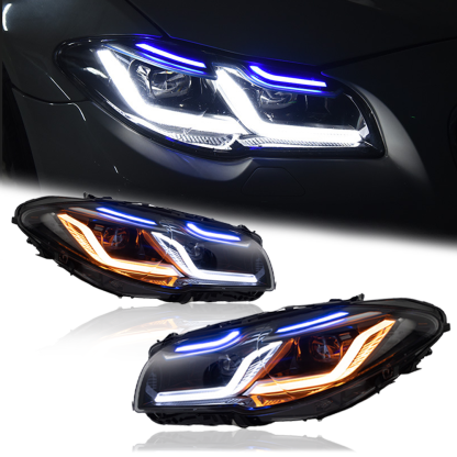 BMW 5 Series F10 2011–2017 LED Thundereye Headlights Assembly – Fits OEM Xenon & Halogen Models