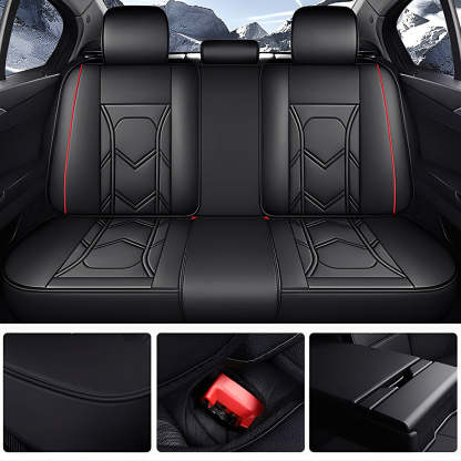 Universal Car Seat Covers – Waterproof Faux Leather, Full Set for 5-Seat Cars & SUVs