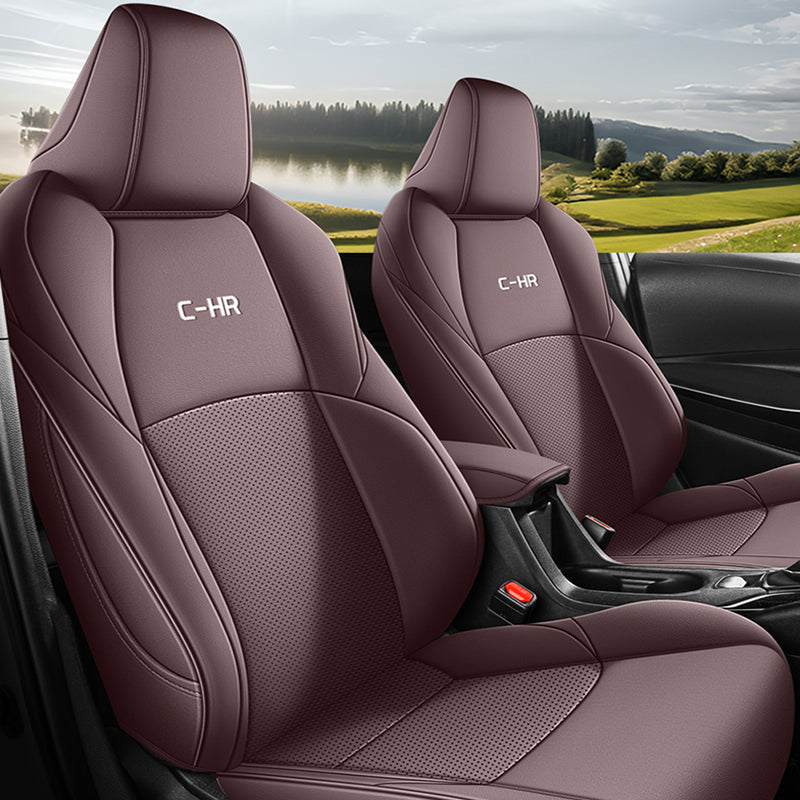 Unique Leather Car Seat Cover Full Set Special For Toyota CHR 17-23