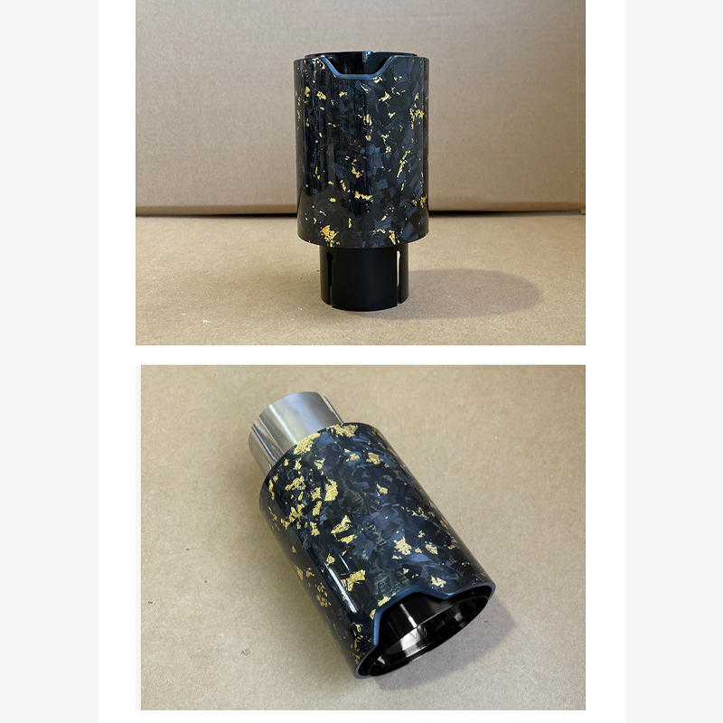 Floral Satin Carbon Fiber Exhaust Tips for BMW M2/M3/M4 - Custom Style