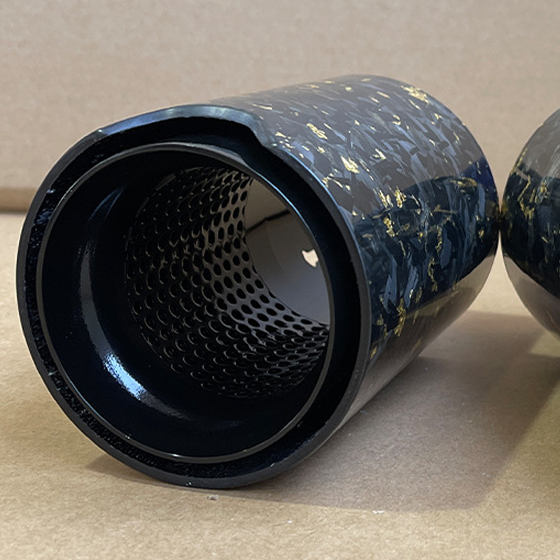 Floral Satin Carbon Fiber Exhaust Tips for BMW M2/M3/M4 - Custom Style