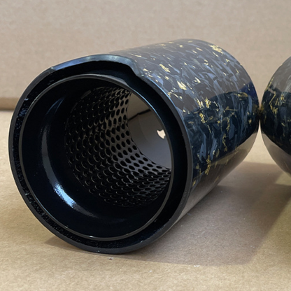 Floral Satin Carbon Fiber Exhaust Tips for BMW M2/M3/M4 - Custom Style