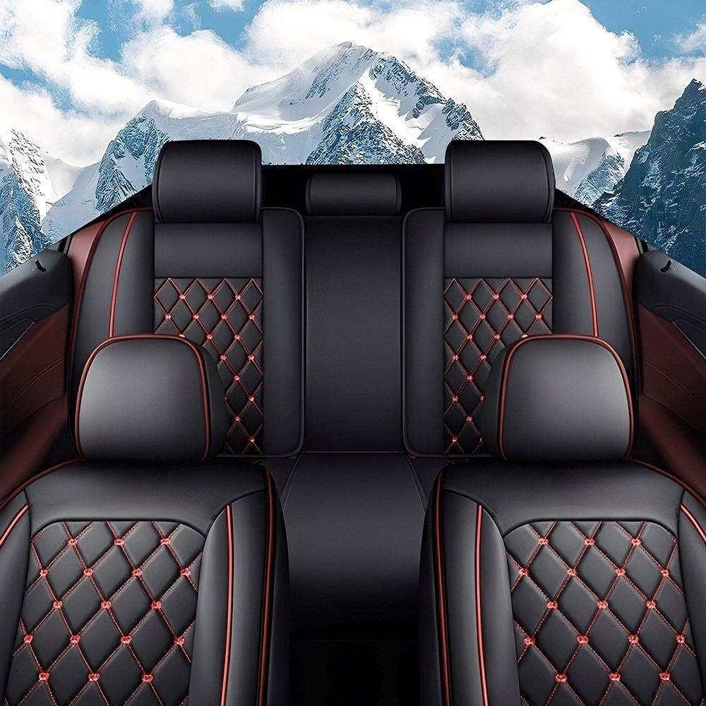 Luxury Car Seat Covers – Premium Faux Leather, Waterproof Full Set for 5-Seat Cars, SUVs & Trucks