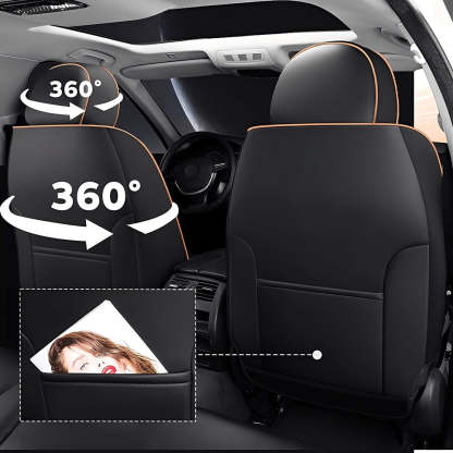5-Piece Universal Faux Leather Car Seat Covers – Waterproof Cushion Protectors for All Vehicles