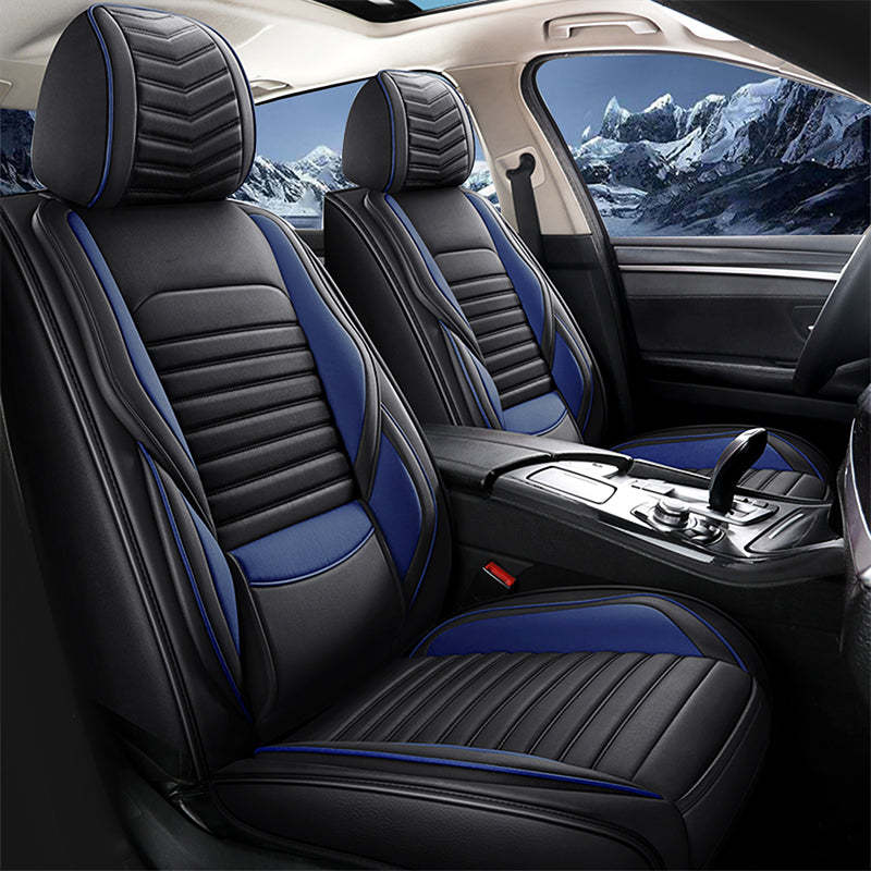 Amancarport Universal  Easy Install Waterproof Sport Style Leather Car Seat Cover Full Set (5 pcs)